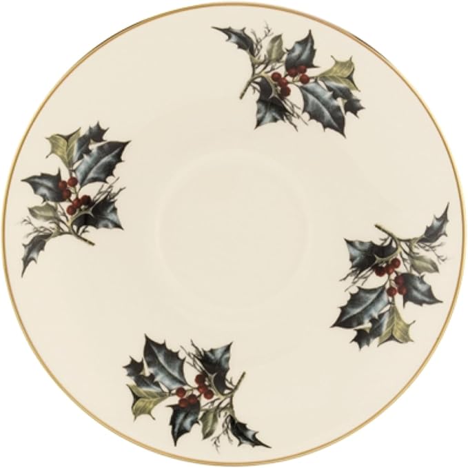 Lenox 185518042 Winter Greetings Saucer, Christmas Dinnerware