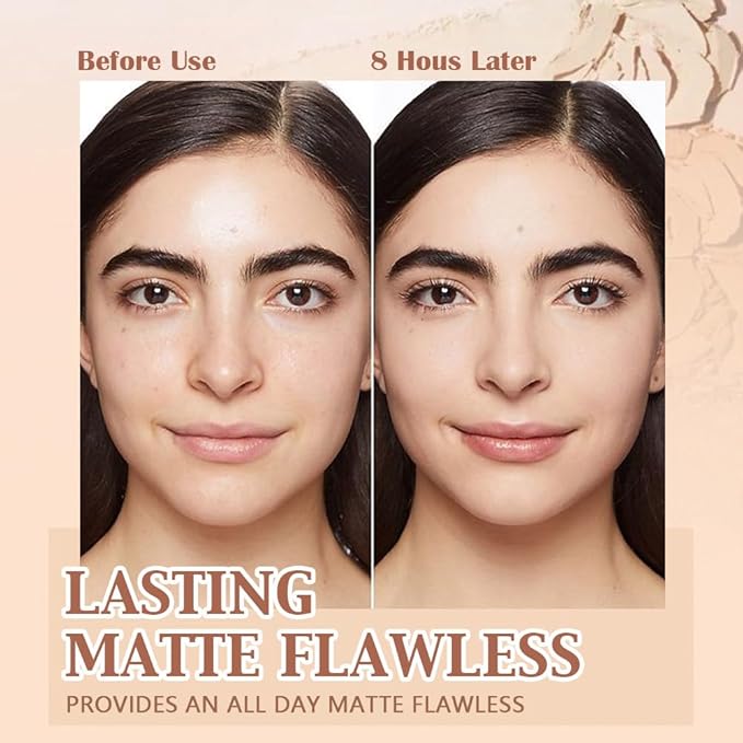 Pressed Matte Face Powder Makeup & Setting Powder for Poreless Wrinkle Blurring Contour Concealer Finishing,Lightweight,High Coverage,Shine Control, N.W 10g (01#)-BrightBean Baby