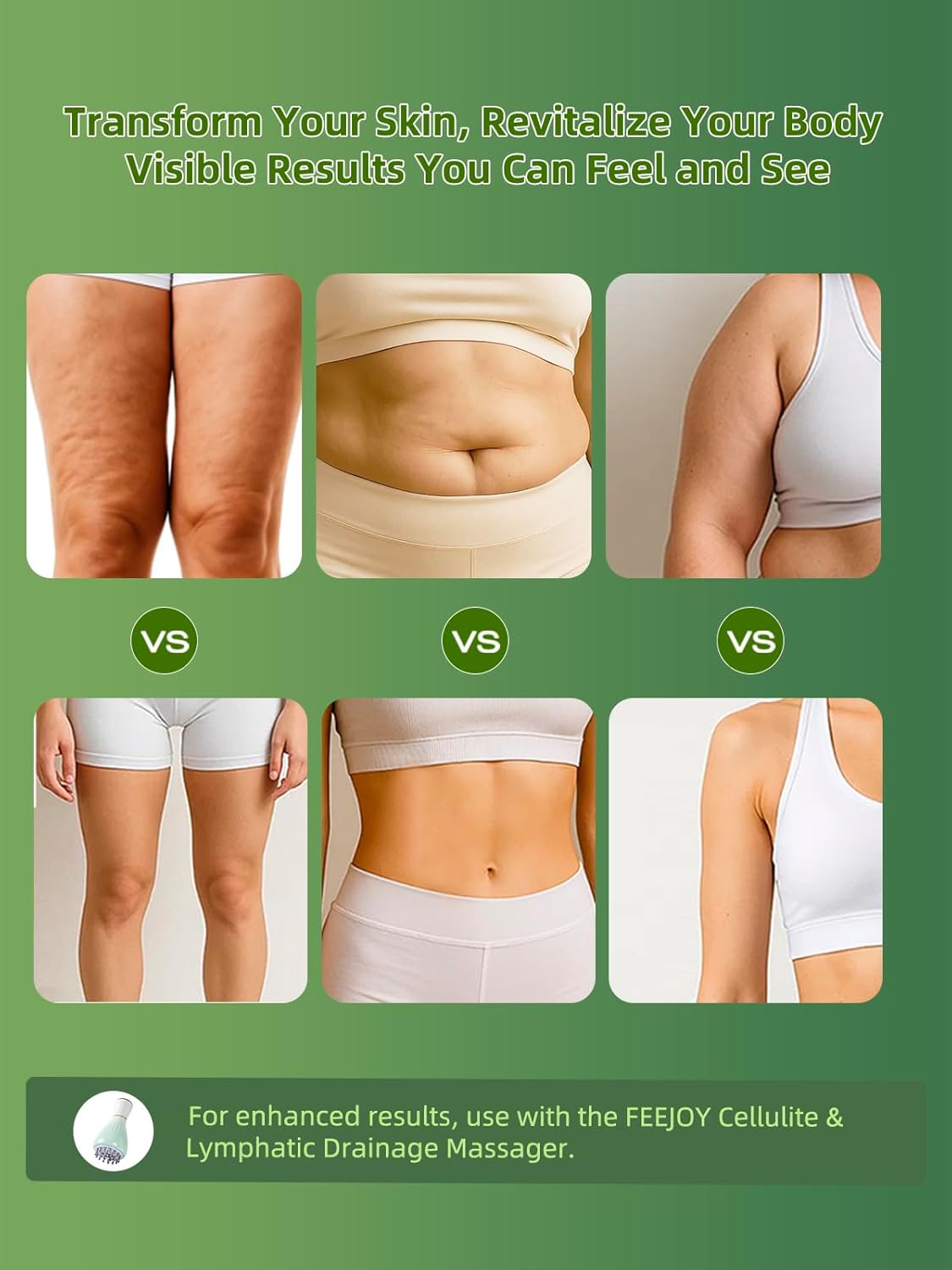 Body Oil & Massage Oil, Body Firming Oil for Cellulite, Lymphatic Drainage, Skin Tightening & Stretch Marks, Massage Oil for Massage Therapy for Leg, Hip, Arm & Belly, Daily or After Shower Use-BrightBean Baby