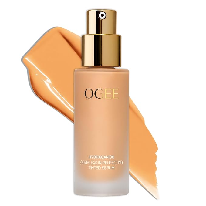 Ogee Complexion Perfecting Liquid Foundation - Lightweight Tinted Moisturizer For Face (Juniper 3.25W - Medium Light Tan, Bright-Golden Undertone) - with Vitamin C & Jojoba Oil - Certified Organic-BrightBean Baby