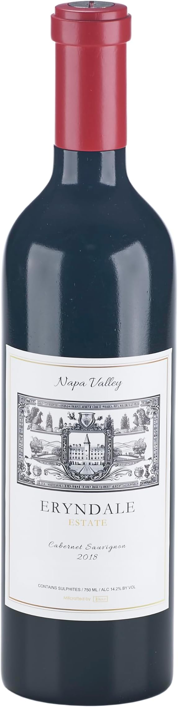 Wine Bottle Pepper Grinder, 12 Inch Wood Pepper Mill, Adjustable Coarseness 1:1 Scale Bottle Manual Peppercorn Mill, Wooden Pepper Crusher with Steel Grinders, Best for Wine Collectors, WB1