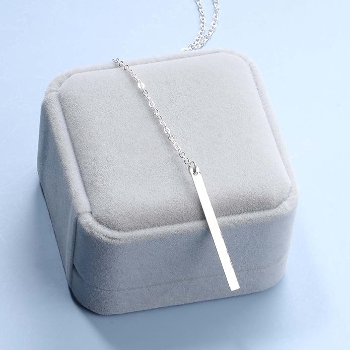 Boho Long Bar Necklace Choker Y Lariat Necklace Chain Minimalist Drop Necklace Jewelry for Women and Girls-BrightBean Baby