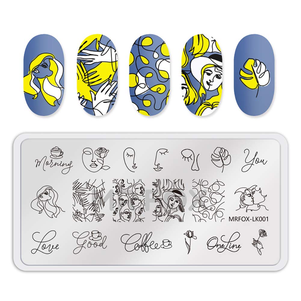 Mr. Fox Nail Print Board Set Graffiti Star Marble Pattern Bark Pattern Lace Abstract Pattern Art DIY hot Stamping Template-BrightBean Baby