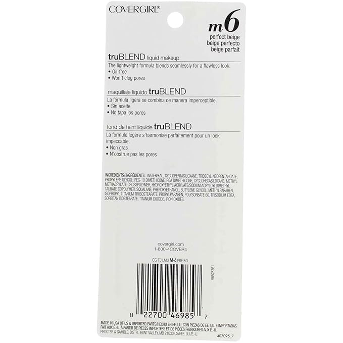 Covergirl Trublend Liquid Makeup, Perfect Beige, 5 Ounce-BrightBean Baby