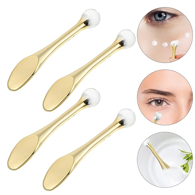 EXCEART 6pcs Metal Makeup Spatula Mini Spoon Eye Cream Massage Sticks Beauty Scoop for Facial Cosmetic Face Cream-BrightBean Baby