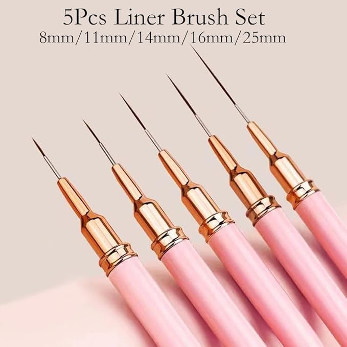 Nail Art Tools 27Pcs Set,Nail Art Brush,Resin Nail Art Palette,5 Pcs Nail Art Pens Liner Brush,2-way Acrylic Silicone Engraving Pen Dotting Pen Tools Nail Art Kit for Nail Art DIY-BrightBean Baby