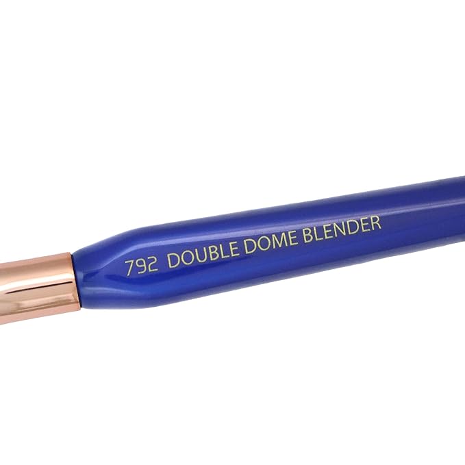 Bdellium Tools Professional Makeup Brush - Golden Triangle 792 Eye Double Dome Blender - With All Vegan and Soft Synthetic Fibers, For Effortless Application and Blending (Blue, 1pc)-BrightBean Baby