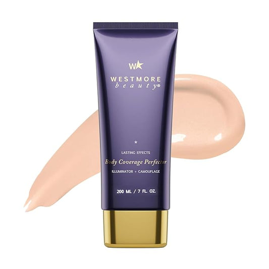 Westmore Beauty Body Coverage Perfector – Waterproof Leg & Body Makeup - Tattoo Cover Up Makeup - 7 Oz (Warm Radiance)-BrightBean Baby