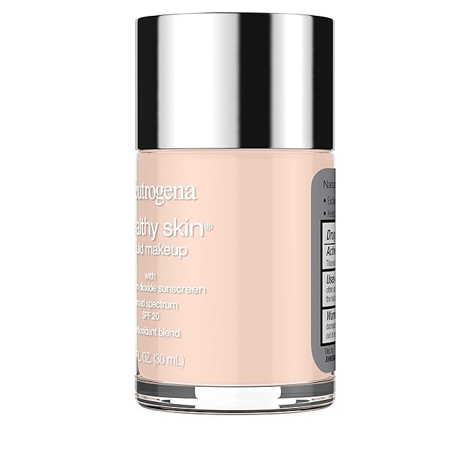 Neutrogena Healthy Skin Liquid Makeup Foundation with Broad Spectrum SPF 20 Sunscreen, Medium Coverage Foundation with Nourishing Pro-Vitamin B5, Natural Ivory 20, 1 fl. oz-BrightBean Baby