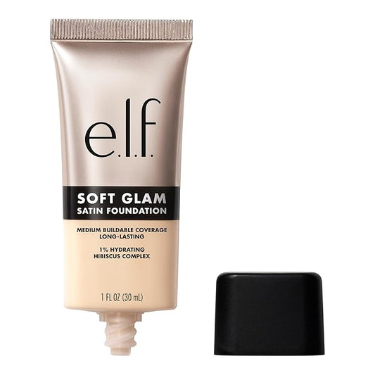 e.l.f. Soft Glam Foundation, Medium Coverage, Long-Lasting & Buildable Foundation For A Smooth, Satin Finish, Vegan & Cruelty-Free, 11 Fair Neutral-BrightBean Baby