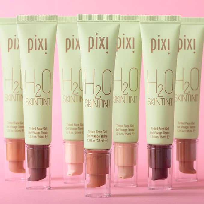 Pixi Beauty H2O SkinTint Tinted Face Gel, 1.2 fl oz / 35 ml, Cream-BrightBean Baby