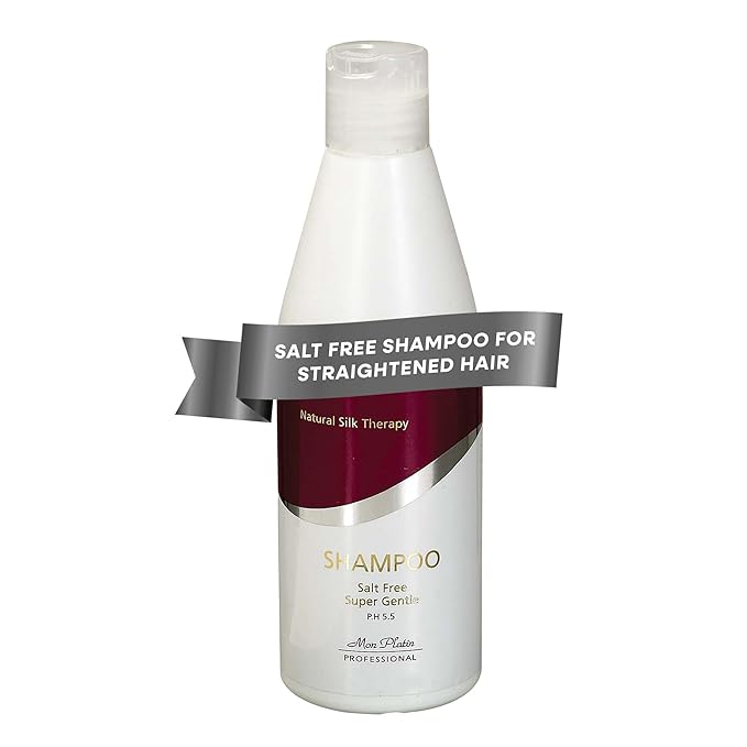 Mon Platin Natural Silk Therapy Salt-Free Shampoo for Straightened Hair - Protects Keratin & Brazilian Treatments, Sulphate-Free Formula, Keeps Hair Vibrant, 400ml-BrightBean Baby