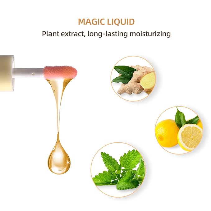 LAMUSELAND 3Pcs Mini Cute Lip Oil, Hydrating Clear Lip Gloss for Lip Care to Prevent and Soothe Dry, Chapped Lips (A (3Pcs))-BrightBean Baby