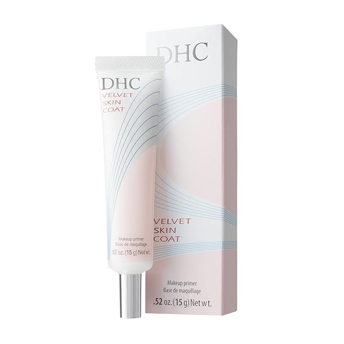 DHC Velvet Skin Coat, Mattifying Makeup Primer, Powder-Gel Formula, Minimizes look of pores, fine lines, and Imperfections, All skin types, Fragrance and Colorant Free, 0.52 oz. Net wt-BrightBean Baby