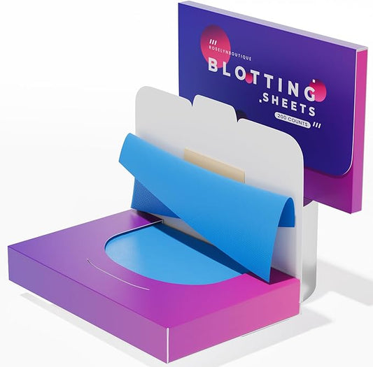 ROSELYNBOUTIQUE Oil Blotting Sheets for Face - 200 Organic Premium Flexible Silky Blotting Sheets Instant Oil-Absorbing Remove Excess Oil & Shine Oil Control Films-BrightBean Baby