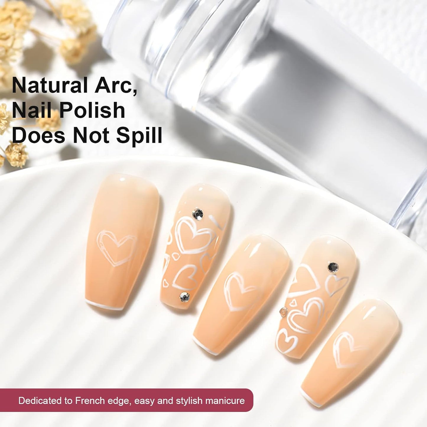 Nail Art Stamper Clear Silicone Nails Stamping Jelly with Scraper Transparent Visible Body DIY Manicure Nail Art Tool C-BrightBean Baby