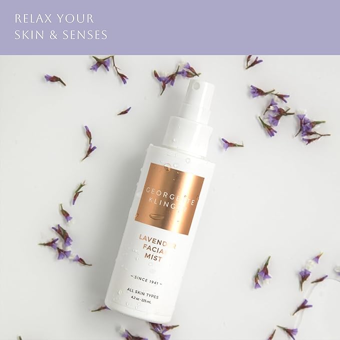 Georgette Klinger Lavender Facial Mist - Moisturizing and Long-Lasting Facial Spray with Aromatherapy, Antioxidants, and Skin-Plumping, Makeup Setting for Dewy, Hydrated Skin - 4.2 oz-BrightBean Baby