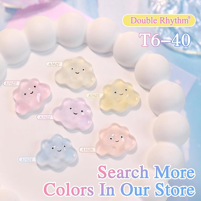 Double Rhythm 0.50 OZ Translucent Gel Polish Same Color Same Bottle Sheer Pastel Neutral Natural Milky 15 ML Jelly UV Nail Art DIY at Home (Beige-A1621)-BrightBean Baby