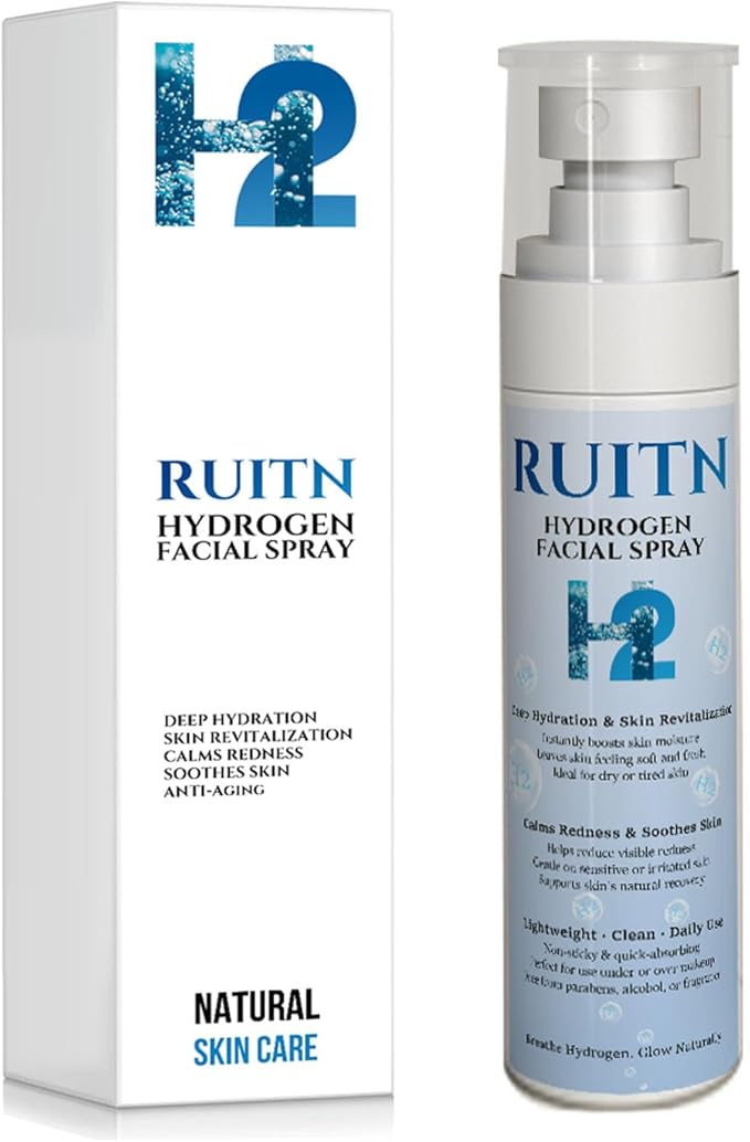 Hydrogen Face Mist Hydrating Spray,with Hydrogen Water Tablets, H2 Water Facial Spray for Deep Hydration,Anti-Aging Antioxidant Rejuvenation,Portable Design-BrightBean Baby