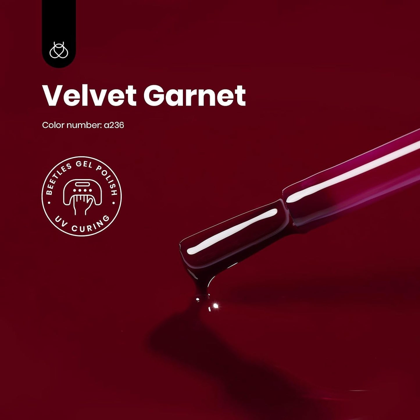 Beetles Dark Red Gel Nail Polish - 15ML Maroon Red Translucent Sheer Jelly Nail Polish Soak Off UV Lamp Colorful Bottle Gel Nail Art Salon DIY Home Manicure Gift for Women-BrightBean Baby