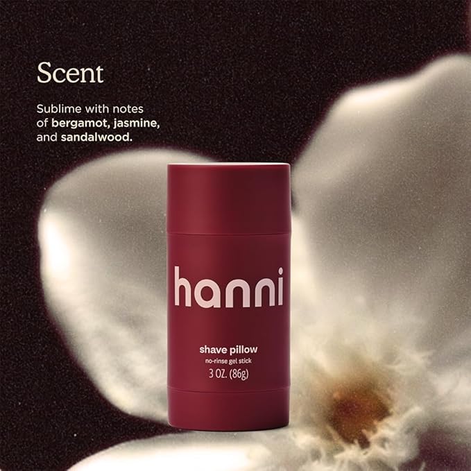 HANNI Shave Pillow, Shaving Gel for Women and Men, Hair Removal Products for Pubic, Body Hair or Legs, In-Shower/Waterless Razor, Travel Friendly Skin Care Moisturizer, Women's Grooming, 3 oz-BrightBean Baby