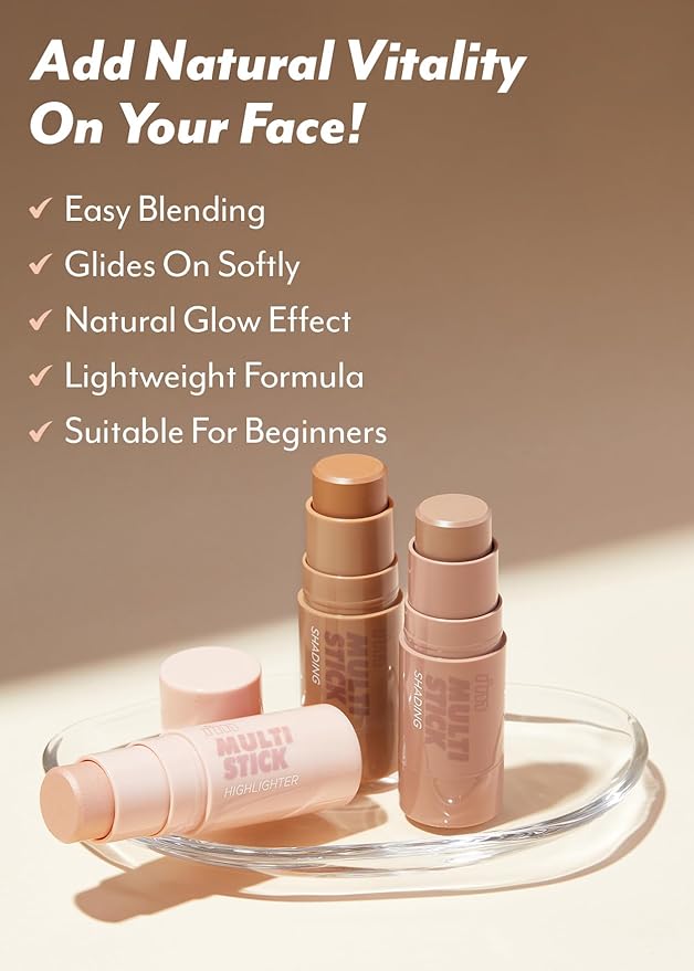 I'm Meme Highlighter Stick for Face - I'm Multi-stick | Daily Use, Buildable, Portable, Easy Blending Matte Finish, 001 Champagne Gold, 0.25 Oz-BrightBean Baby