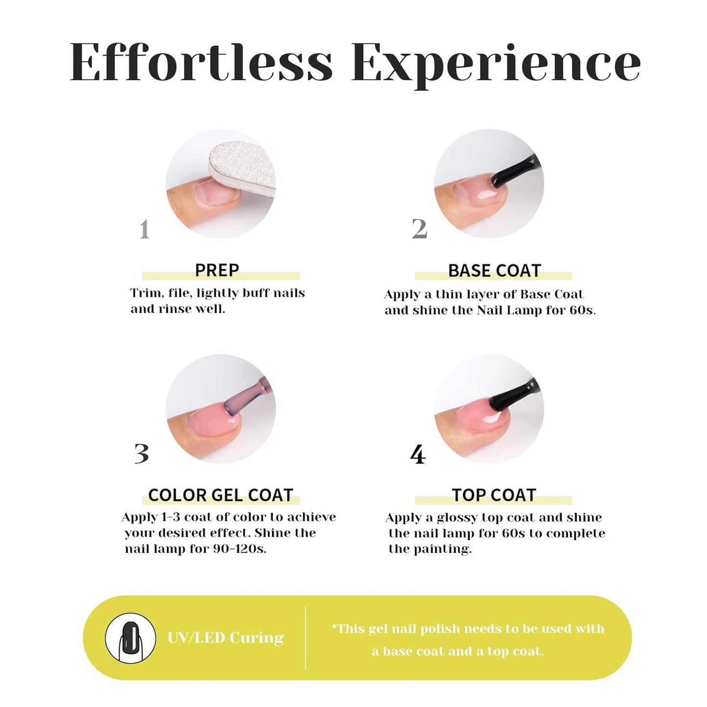 Lemon Yellow Pearl Gel Nail Polish,15ml UV/LED Lamp Soak Off Sparkly Shimmer Yellow Chrome Gel Polish for Manicure Salon or DIY Nail Art at Home- GP0095-BrightBean Baby