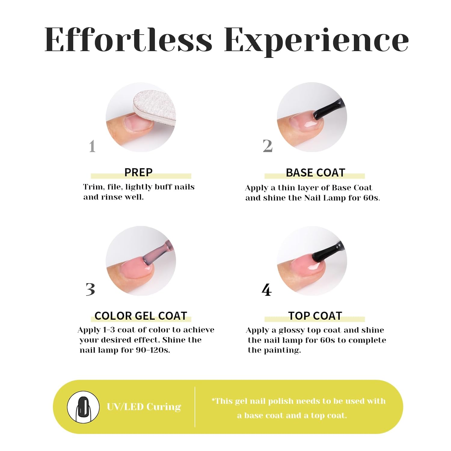 Lemon Yellow Pearl Gel Nail Polish,15ml UV/LED Lamp Soak Off Sparkly Shimmer Yellow Chrome Gel Polish for Manicure Salon or DIY Nail Art at Home- GP0095-BrightBean Baby