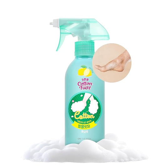 Cotton Foot - Foot Shampoo Soap (Lemon, 13fl oz) - Refreshing Cleanse Spray, Deodorizing Foot Care Wash. Foaming Wash, Easy to Use-BrightBean Baby