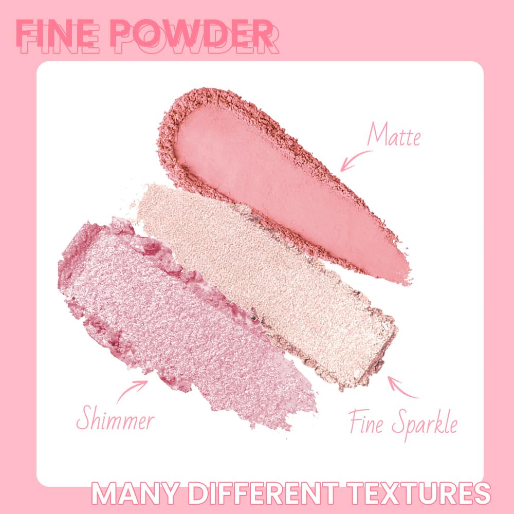 AMY'S DIARY 12Color Matte Shimmer Light Pink Eyeshadow Palette, Long-Lasting, and Highly Pigmented Eye Shadow. Elevate Your Eye Makeup– Unleash Your Unique Style-BrightBean Baby