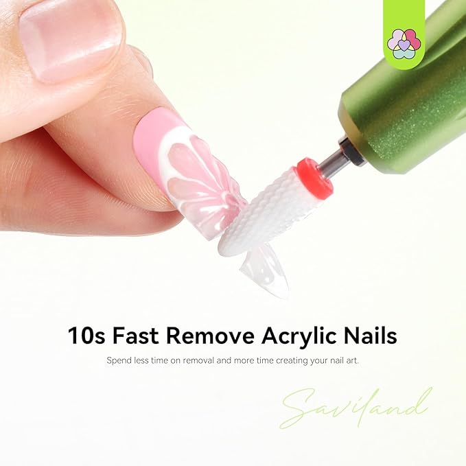 SAVILAND Advanced 50000RPM Professional Nail Drill : Portable Electric Nail File Nail Supplies Electric Nail Drill 6000MAh Drill para Uñas Nail Filer Electric with Drill Bits for Acrylic Nail Kit-BrightBean Baby