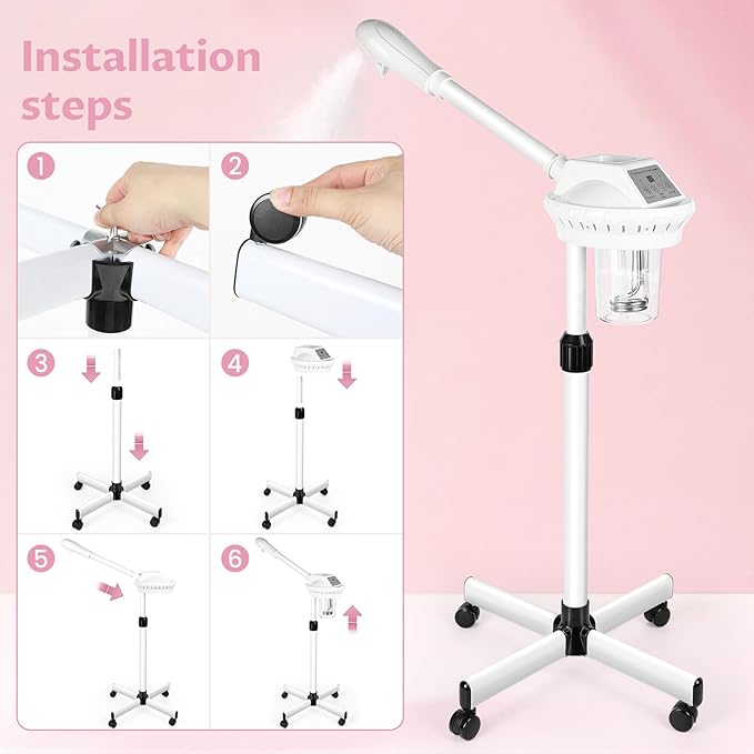 face Steamer Clean Skin Firming Pores and Moisturizing Suitable for a Beauty, Spa, at Home-BrightBean Baby