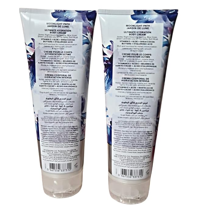Bath and Body Works 2 Pack Moonlight Path Ultra Shea Body Cream 8 Oz.-BrightBean Baby