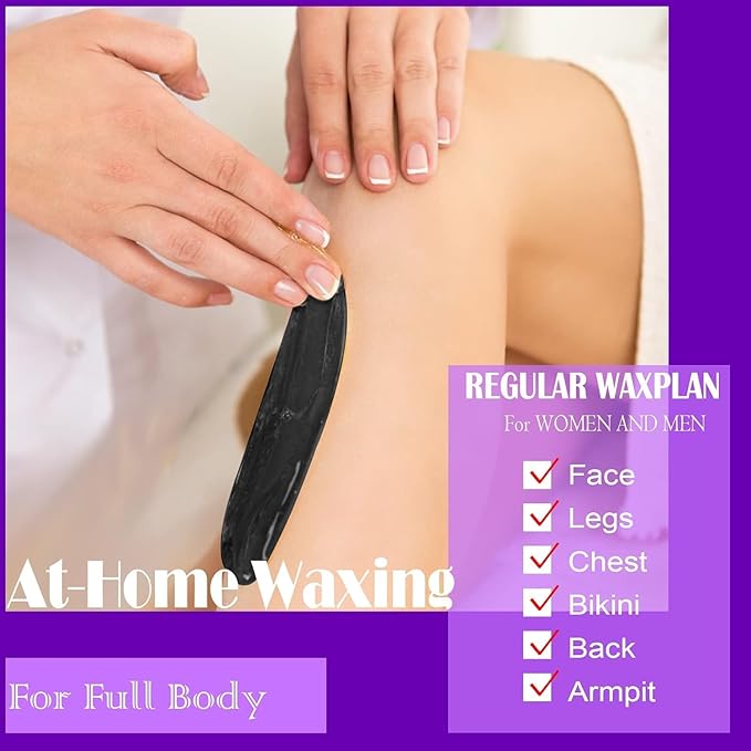 Wax Beads, 3.3lb Hard Wax Beads Bulk for Hair Removal, Face Brazilian for Bikini, Leg, Underarm, Wax Beans At Home Waxing Kit (Black)-BrightBean Baby