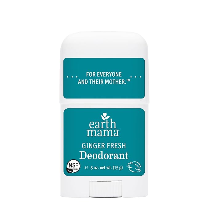 Earth Mama Mini Deodorant Travel Set | Safe for Sensitive Skin, Pregnancy and Breastfeeding, Contains Organic Calendula with No Fragrance Chemicals, No Baking Soda or Aluminum (4-Pack)-BrightBean Baby