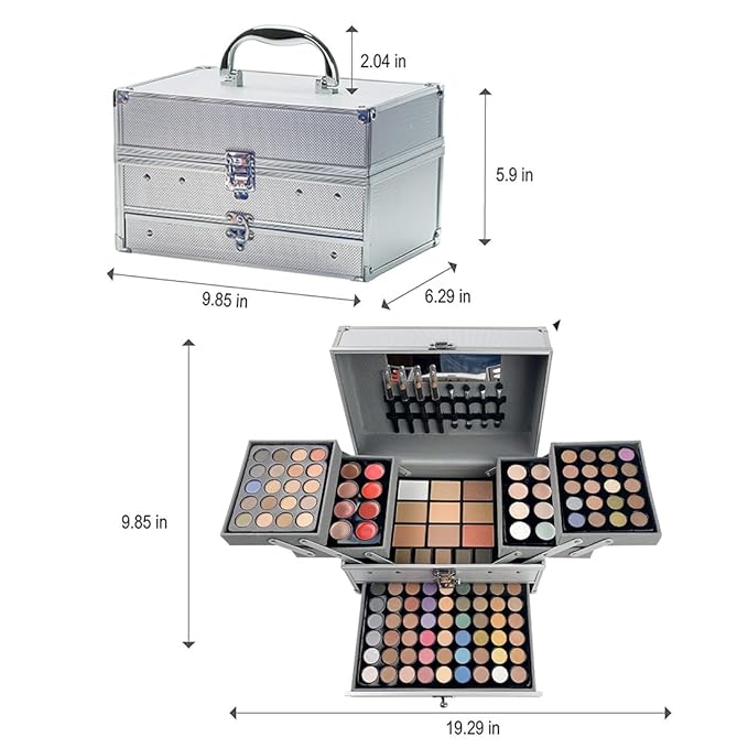 VERONNI 132 Colors All In One Makeup Palette For Women, Eyeshadow Makeup Palette Set, Professional Full Eye Makeup Kit Lipstick Concealer Contour Face Makeup Cosmetics Kit (132 colors)-BrightBean Baby