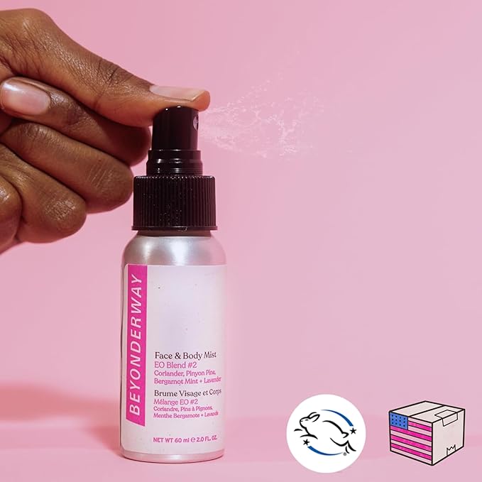 Multi-Use Mist 60ML - Signature Essential Oil Blend No. 2 with Bergamot Mint, Coriander, Lavender & Pinyon Pine - Infused with Aloe Vera Leaf Juice, Hydrates & Balances Skin-BrightBean Baby