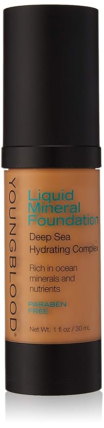 Youngblood Clean Luxury Cosmetics Liquid Mineral Foundation, Tahitian Sun | Dewy Mineral Lightweight Full Coverage Makeup for Dry Skin Poreless Flawless Tinted Glow | Vegan, Cruelty Free, Gluten-Free-BrightBean Baby