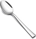 Dinner Spoons Set of 12, E-far 7.9 Inch Stainless Steel Soup Spoons Tablespoons for Home, Kitchen or Restaurant, Non-toxic & Mirror Polished, Squared Edge & Dishwasher Safe