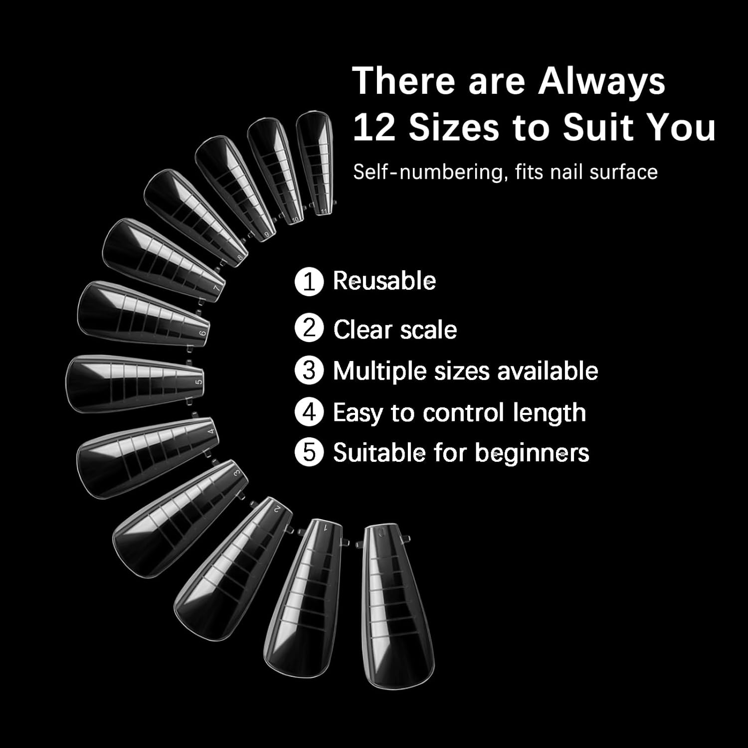 120 Pcs Poly Extension Gel Dual Nail Forms and Molds - Ballet Coffin Nail Forms Set for Gel Manicure DIY at Home-BrightBean Baby