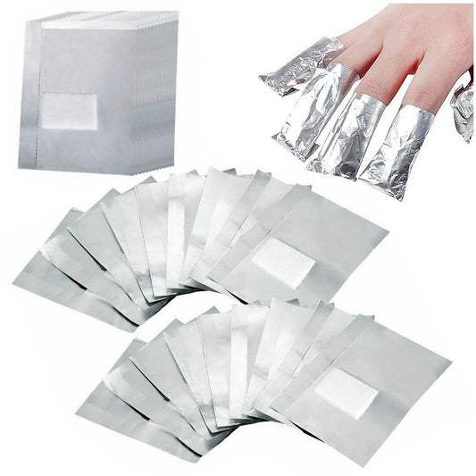 200Pcs Nail Polish Remover Gel Nail Foil Wraps Aluminium Soak Off Foils Cotton Pads Gel Nail Polish Wraps Removal Tool Finger Nail Polish Remover with Lint-Free Lager Cotton Pad-BrightBean Baby
