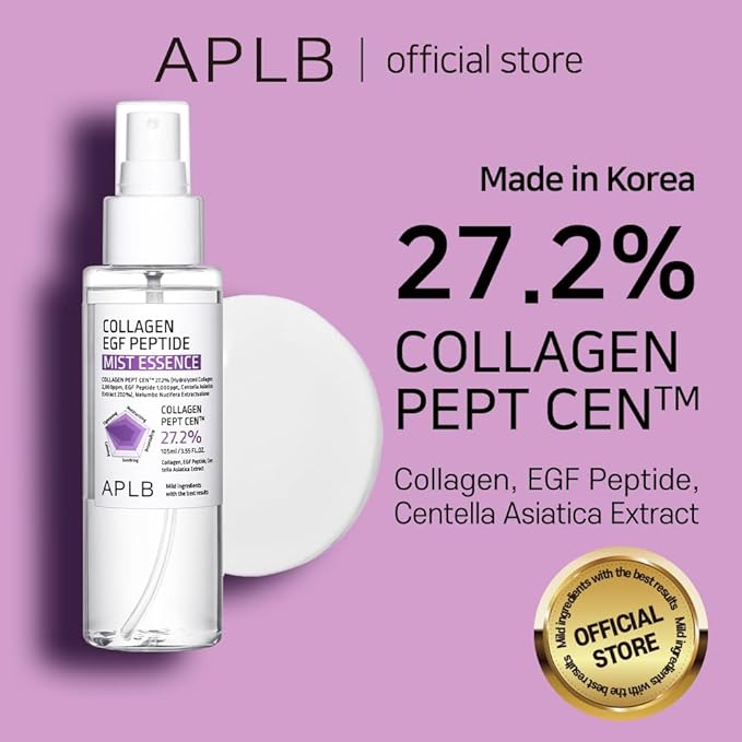 APLB Collagen EGF Peptide Mist Essence | COLLAGEN PEPT CEN™ 27.2% 3.55 FL.OZ/Korean Skincare, Elasticity care, Replenishing moisture, Revitalize for gentle and improve skin texture-BrightBean Baby