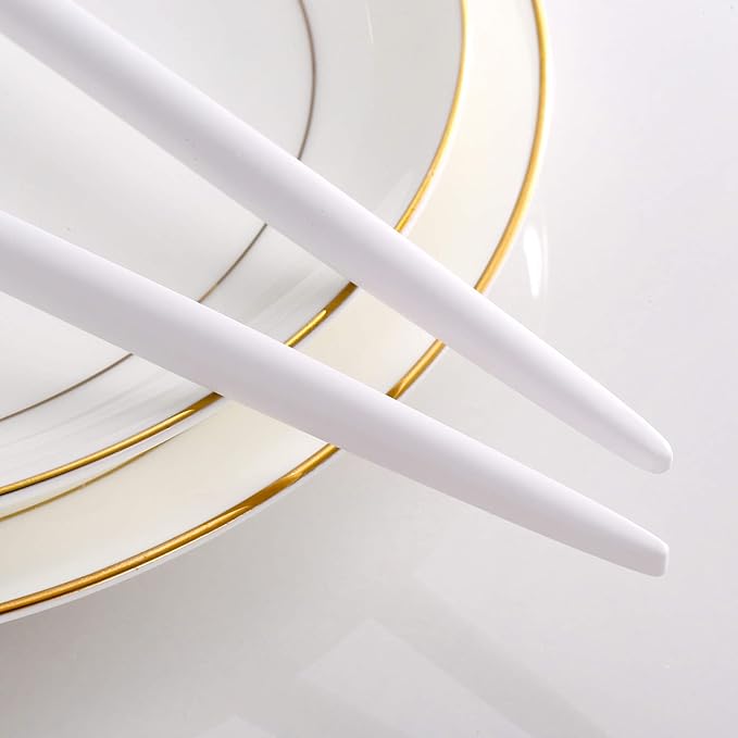 Lemeya White Gold Salad Serving Utensils,Serving Spoons Stainless Steel,2Pcs Long Handle Salad Servers 11.42 Inch,Salad Utensils for Serving,Matte Finish,Dishwasher Safe