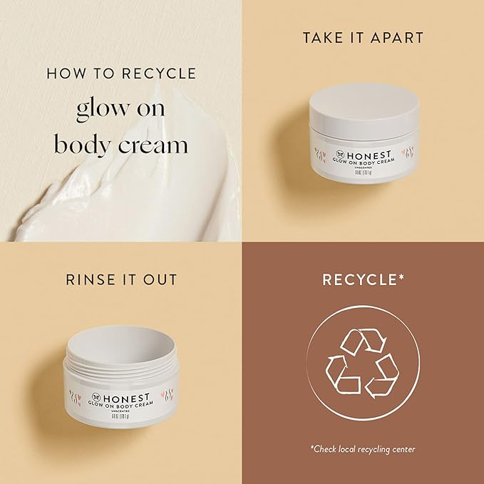 The Honest Company New Mama Care Essentials Gift Set | Hospital Bag Must Haves | Travel Size Nip Balm (0.5 oz), Glow On Body Cream (1 oz), Gotta Glow Face Wash (1.75 fl oz), Reusable Pouch-BrightBean Baby