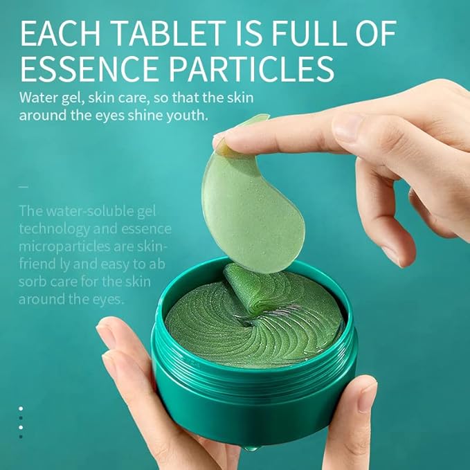 60pcs/30pairs Green Moisturizing Eye Mask, Moisturizing Soft Eye Mask, Gentle Care Of The Skin Around The Eyes, Moisturizes And Nourishes The Eye Area, Smoothes Puffiness 80g-BrightBean Baby