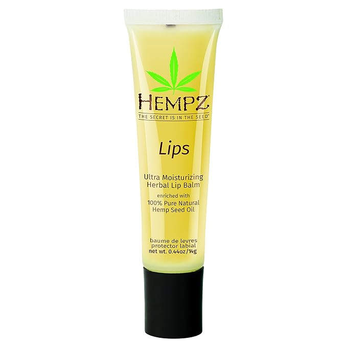 HEMPZ Herbal Ultra Moisturizing Lip Balm - Lip Treatment for Dry Cracked Lips, Provides Hydration and Nourishment for Men and Women - Premium, 100% Pure Natural Hemp Seed Oil - .44 oz-BrightBean Baby