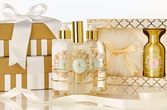 Shelley Kyle Lorelei Mini Gift Set, Includes Travel Size Perfume, Lotion, and Shower Gel, Packaged in Beautiful Cream and Gold Gift Box with Ribbon-BrightBean Baby