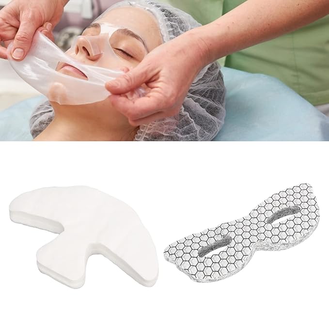 ZJchao Disposable Eye Forehead Masks, Eye Forehead Mask Paper Silk DIY Soft Disposable Hydrating Eye Care Paper Facial Eye Pads Spa DIY Clear Eye Mask Paper Beauty Sheets for Home Beauty-BrightBean Baby