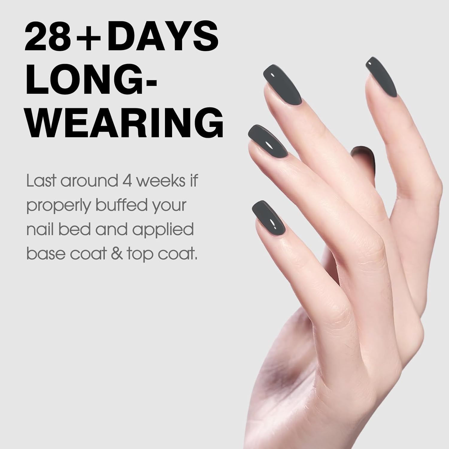 CANNI Gray Gel Nail Polish, 1Pcs Grey Nail Polish Gray Color High Gloss Soak Off U V Gel Nail French Nail Manicure Salon DIY-BrightBean Baby