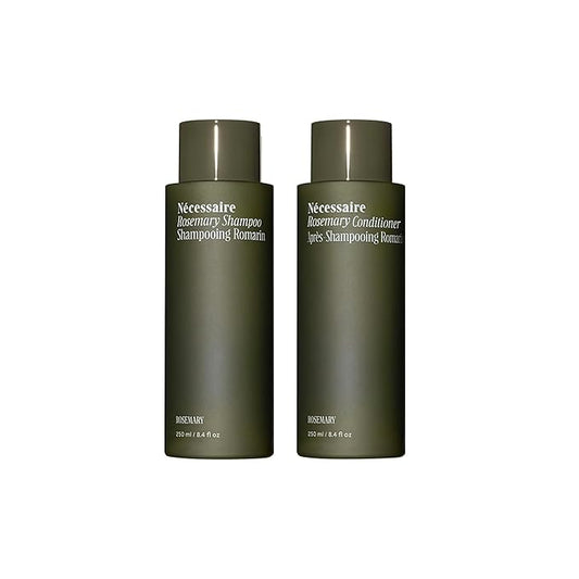 Nécessaire Rosemary Hair Duo - Rosemary Shampoo and Conditioner for Women + Men. Rosemary Oil + Proteins For Stronger Hair. Good for All Hair Types/Textures. 250 ml / 8.4 fl oz-BrightBean Baby